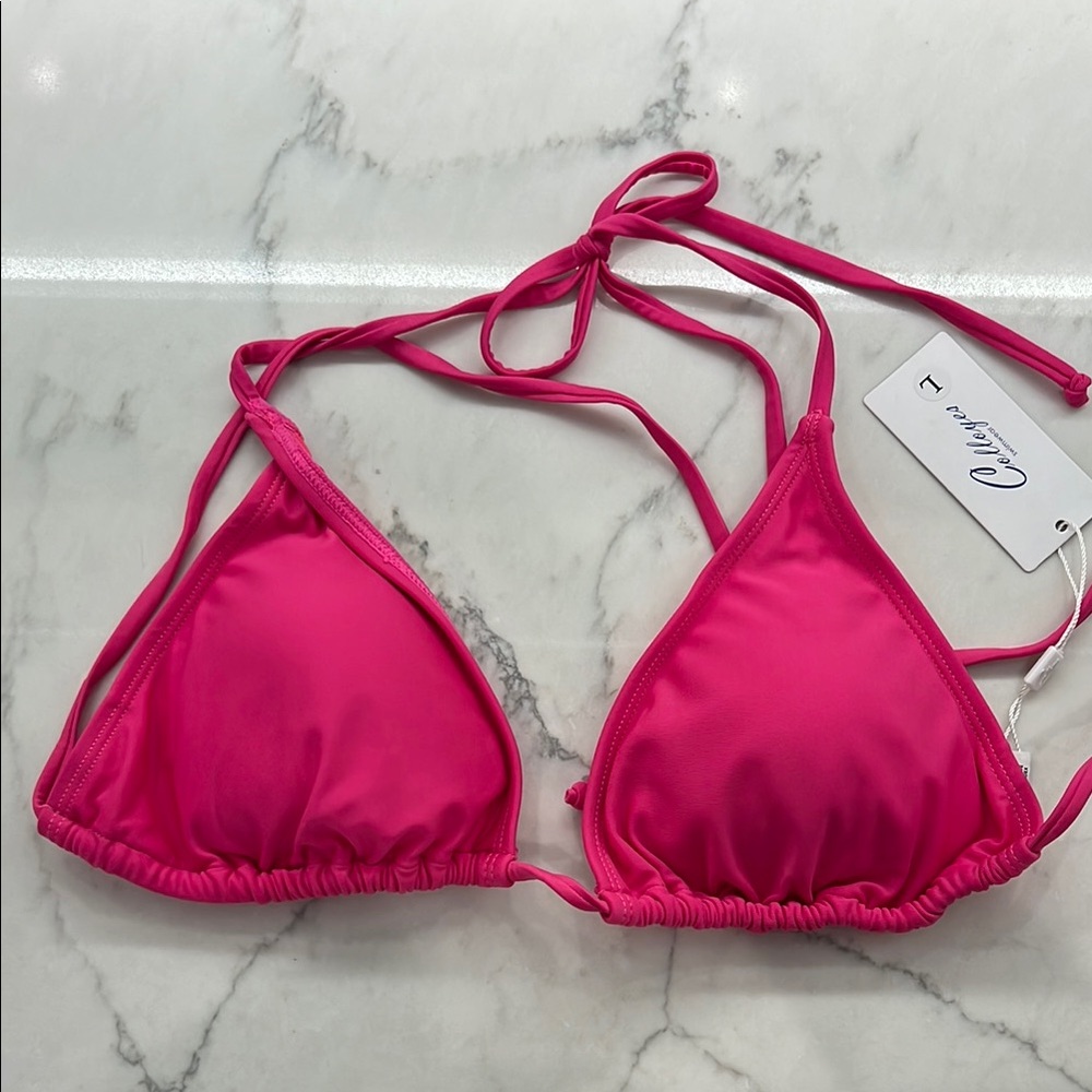 Hot Pink Women’s Size L Triangle Bikini Top
